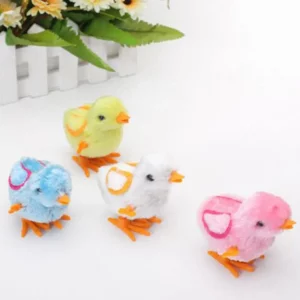 Colorful Toy Stuffed Chicken Chain Clockwork Chick Chicken Jumping Chicken Perfect Gift For Kids Pet Cat Toys